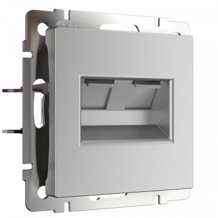 Розетка RJ-11 RJ-45 Werkel (серебро) БЕЗ РАМКИ