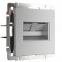 Розетка RJ-11 RJ-45 Werkel (серебро) БЕЗ РАМКИ