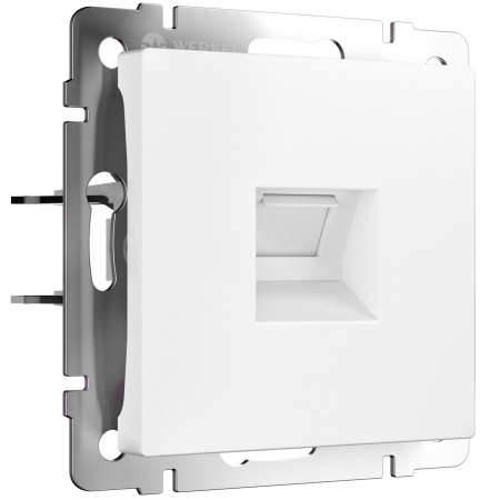 Розетка PC RJ-45 Werkel (белый матовый) БЕЗ РАМКИ