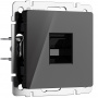 Розетка PC RJ-45 Werkel (черный акрил) БЕЗ РАМКИ