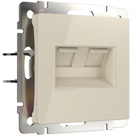 Розетка RJ-11 RJ-45 Werkel (слоновая кость) БЕЗ РАМКИ